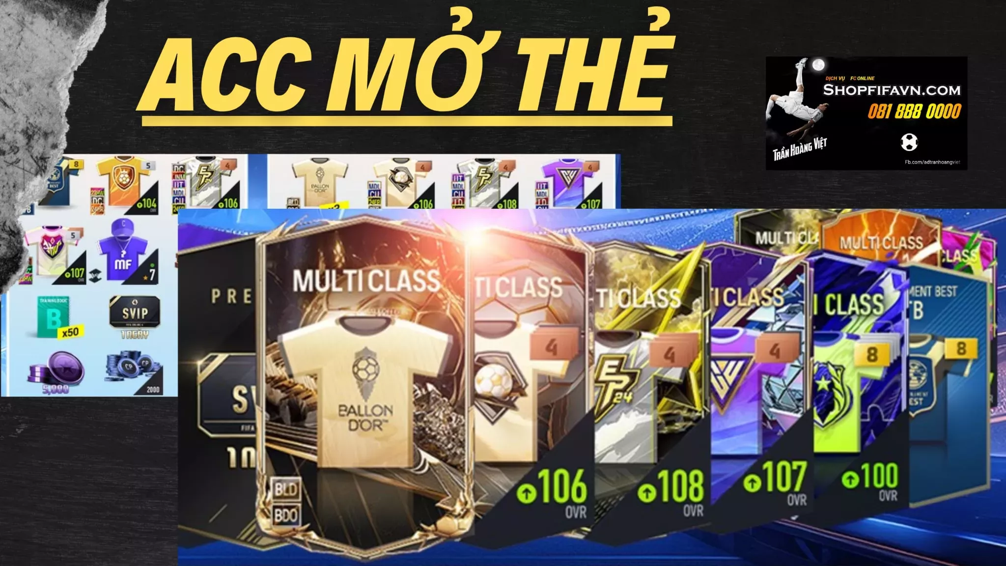 ACC RANDOM MỞ THẺ 268k